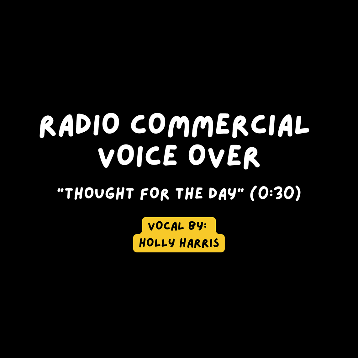 Radio Commercial VO – “Thought For The Day” (0:30)