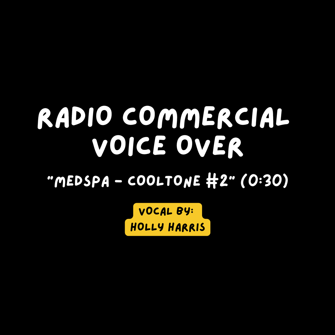 Radio Commercial VO – “Medspa - Cooltone #2” (0:30)