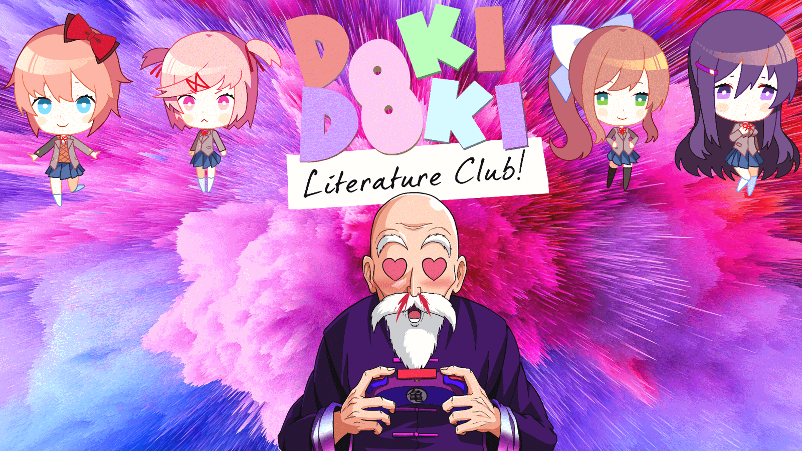Roshi Plays Doki Doki Literature Club! (DUBBED)