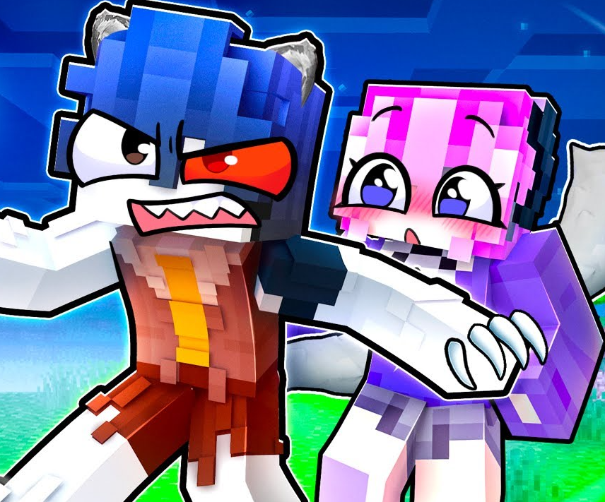 Playing Minecraft as a PROTECTIVE WEREWOLF!