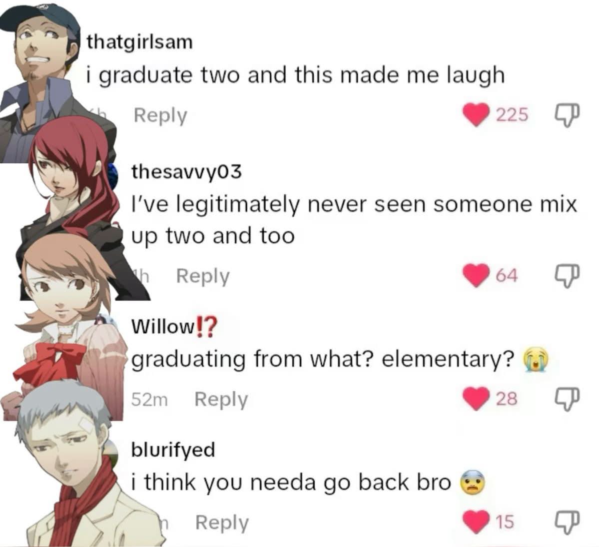Two and Too [Persona 3 Textpost  Dub}