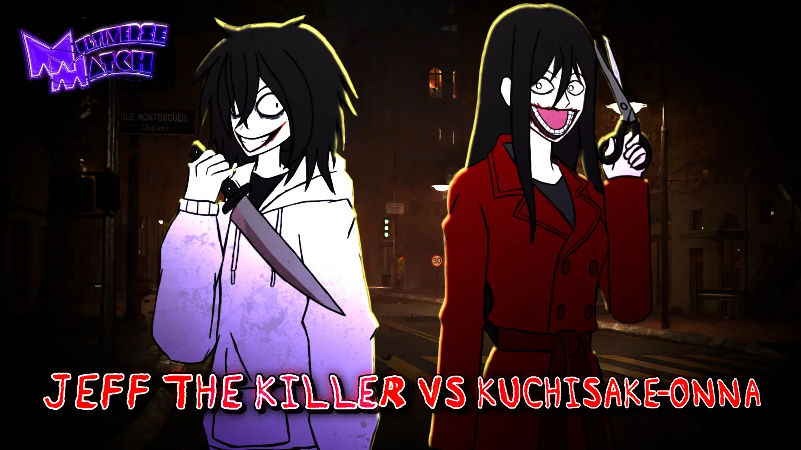 Jeff the Killer VS Kuchisake-onna | MULTIVERSE MATCH
