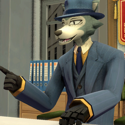 wolf in blu