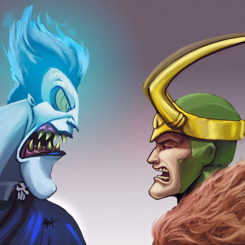 Crossover Battles episode 1 - Hades (Disney) vs Loki (Marvel) 