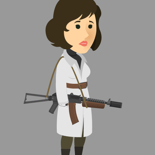 Female Russian soldier