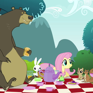 Fluttershy's Bear Hug