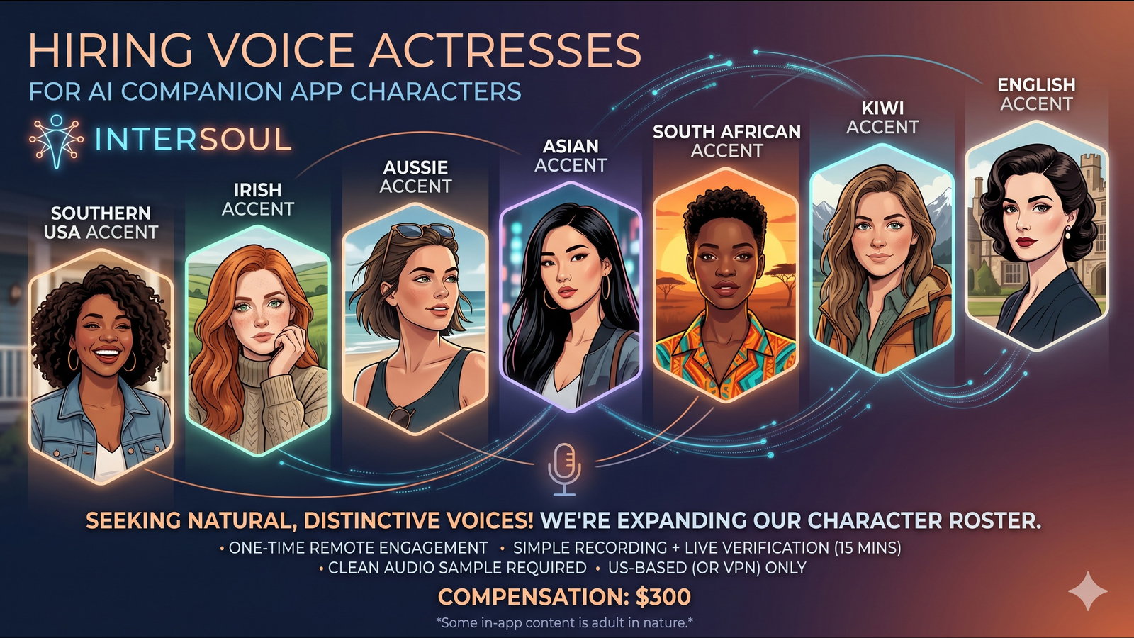 natural voice needed for web character