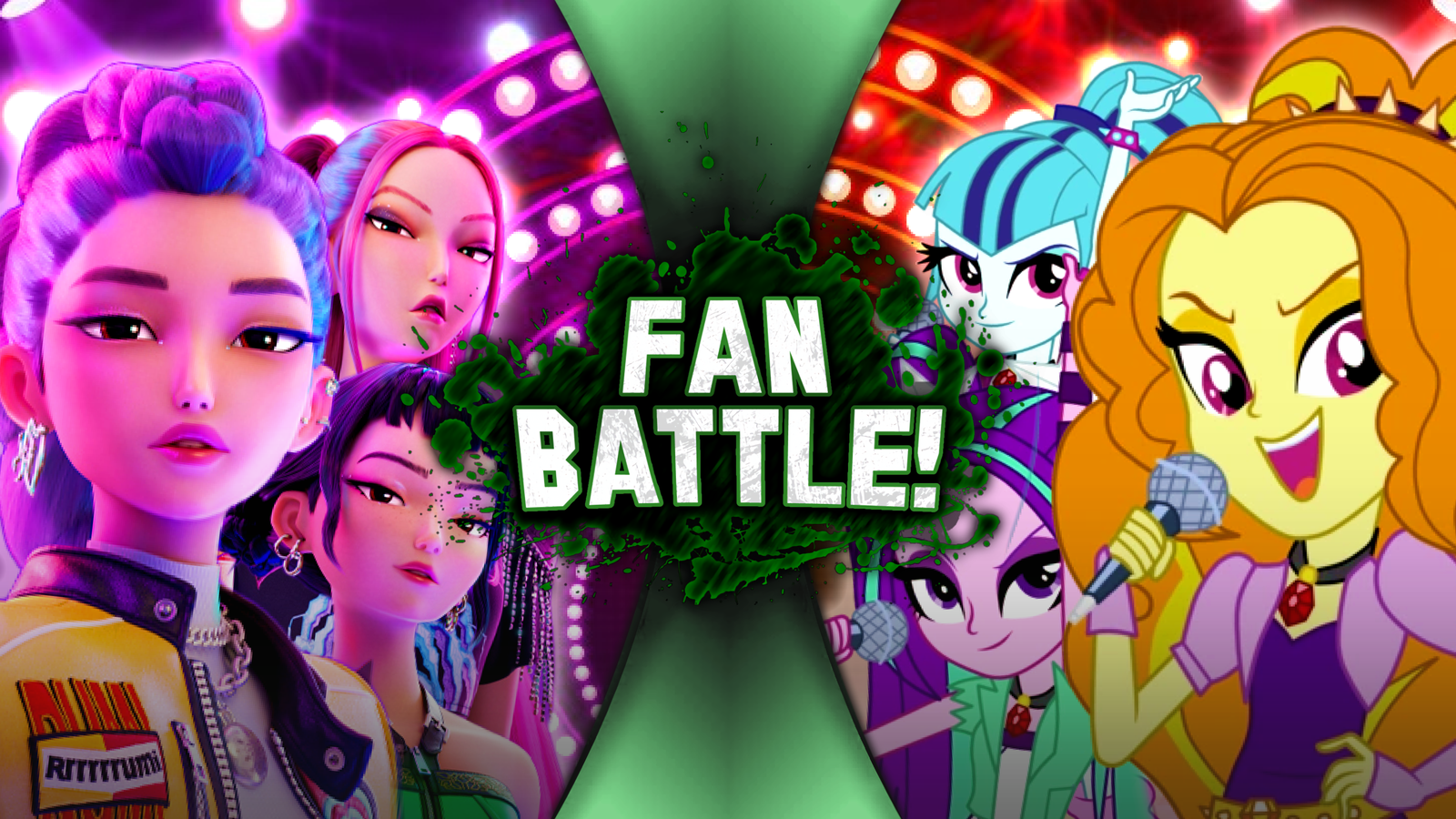 fan battle: huntr/x vs the dazzlings (k-pop demon hunters vs equestria girls)