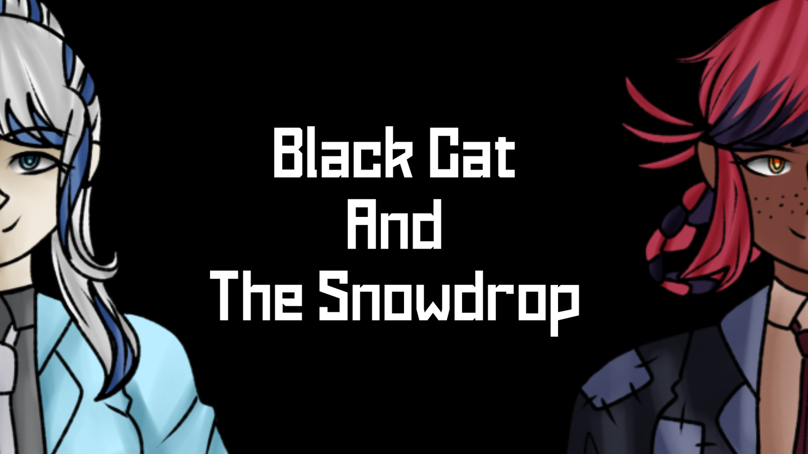 Black Cat and The Snowdrop