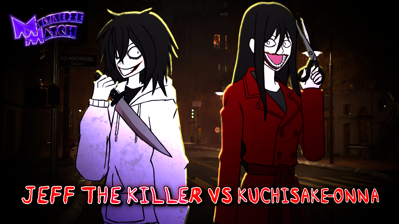 Jeff the Killer VS Kuchisake-onna | MULTIVERSE MATCH