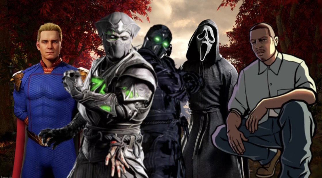 Homelander, Noob Saibot, Ghostface, and CJ for Mortal Kombat 1 Intros