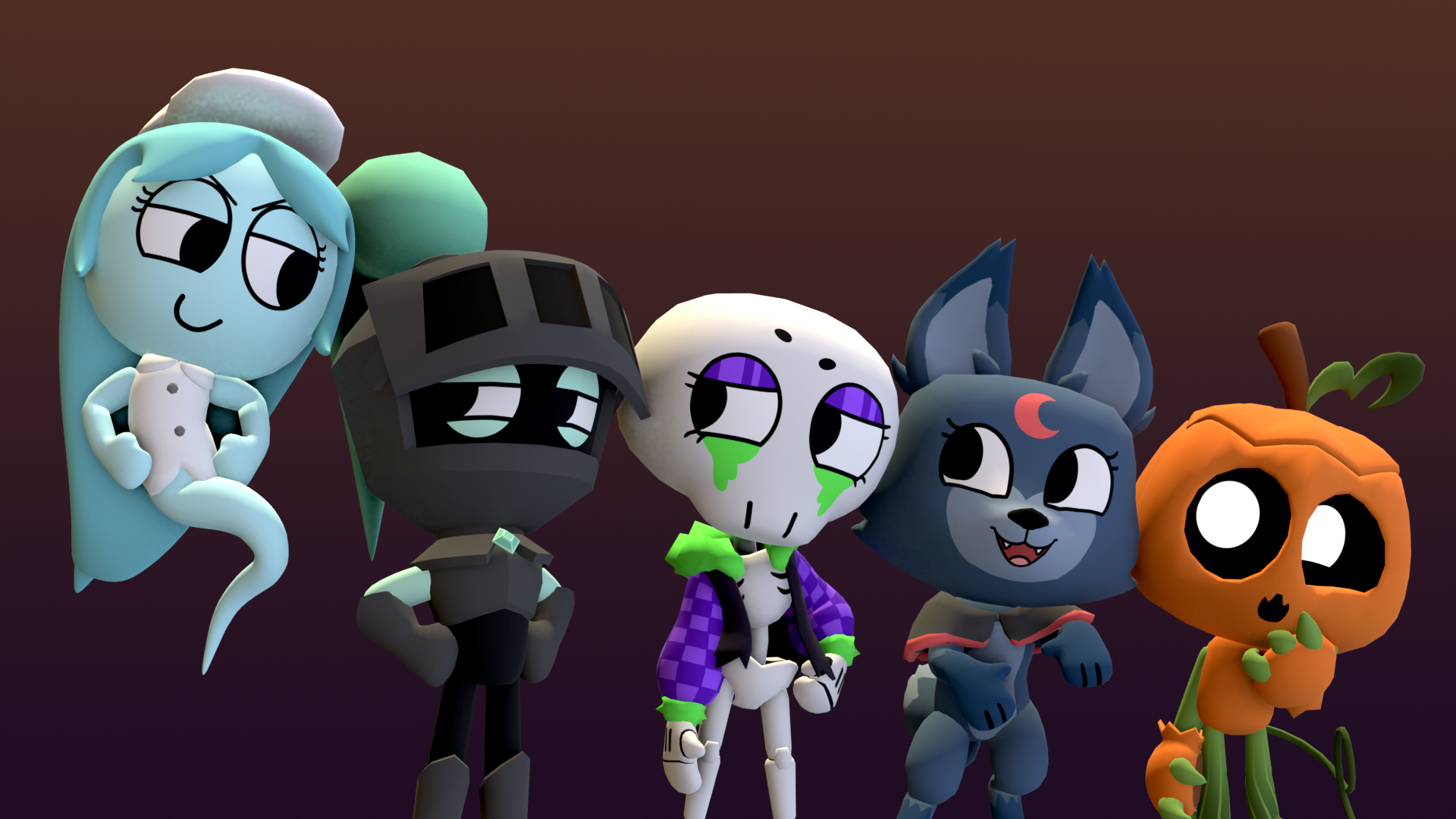 Connie and the Halloween Toons 3D FAN Animation Short (Dandy's World)