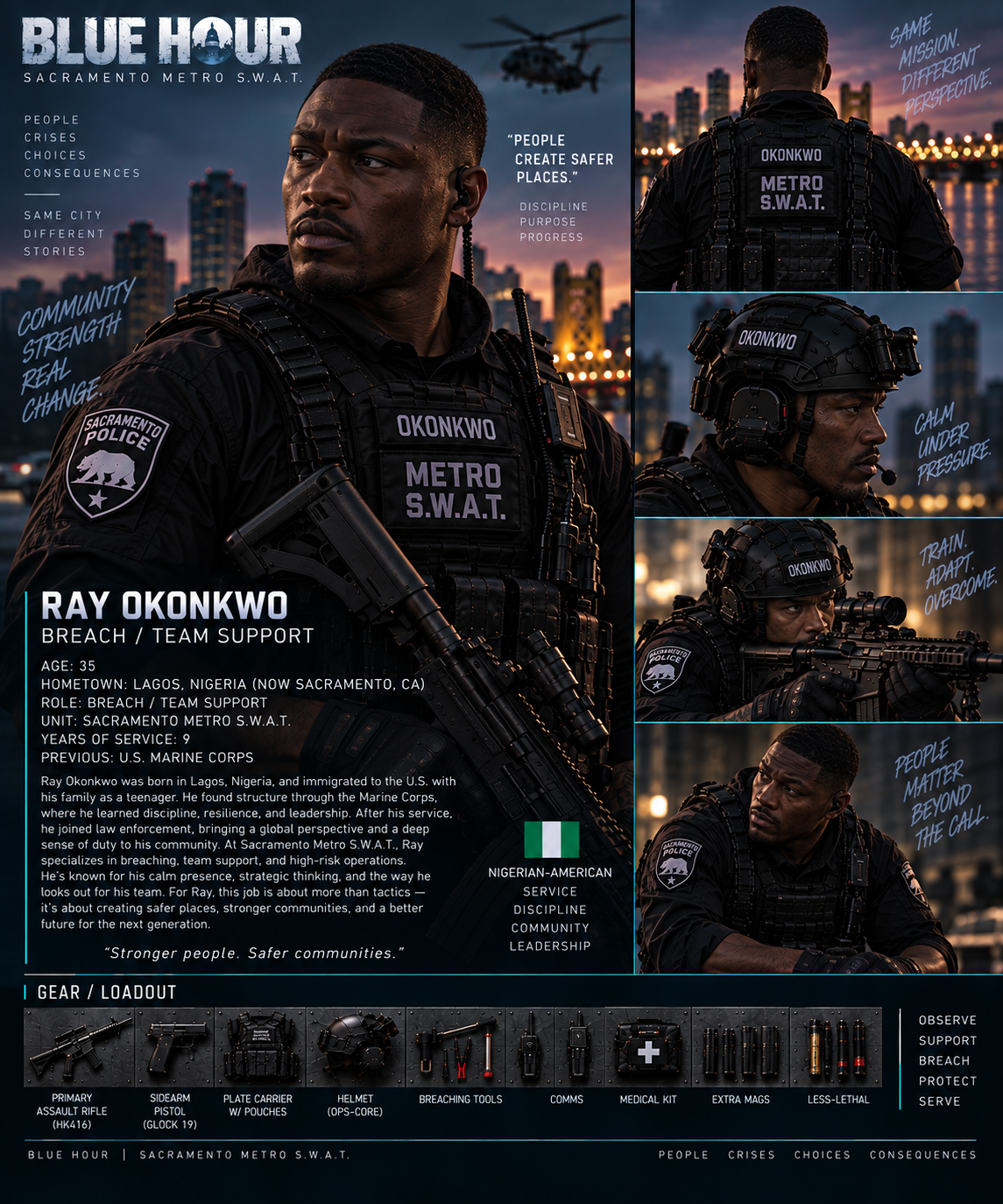 RAY OKONKWO — Metro SWAT Officer