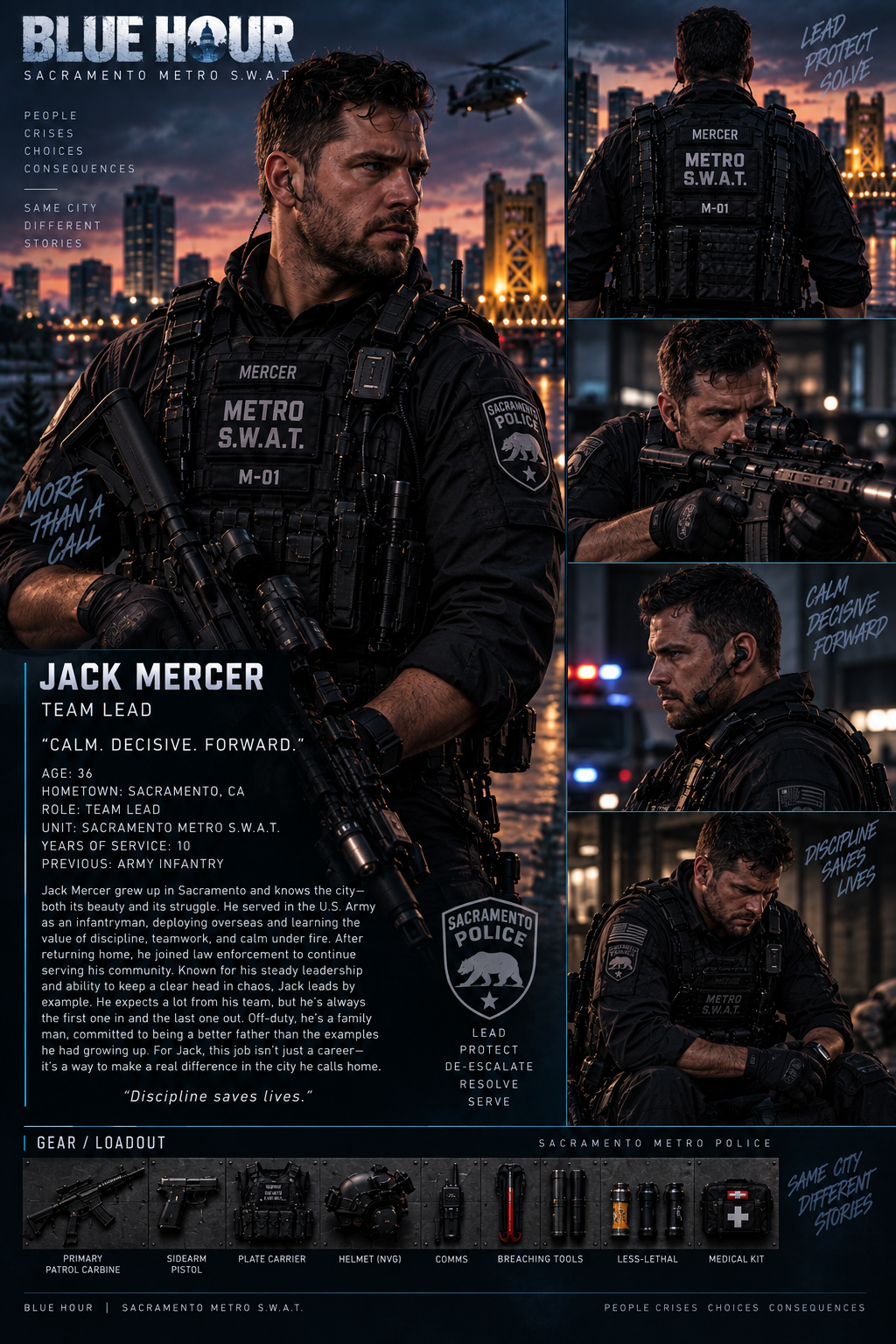 JACK MERCER — Metro SWAT Team Leader