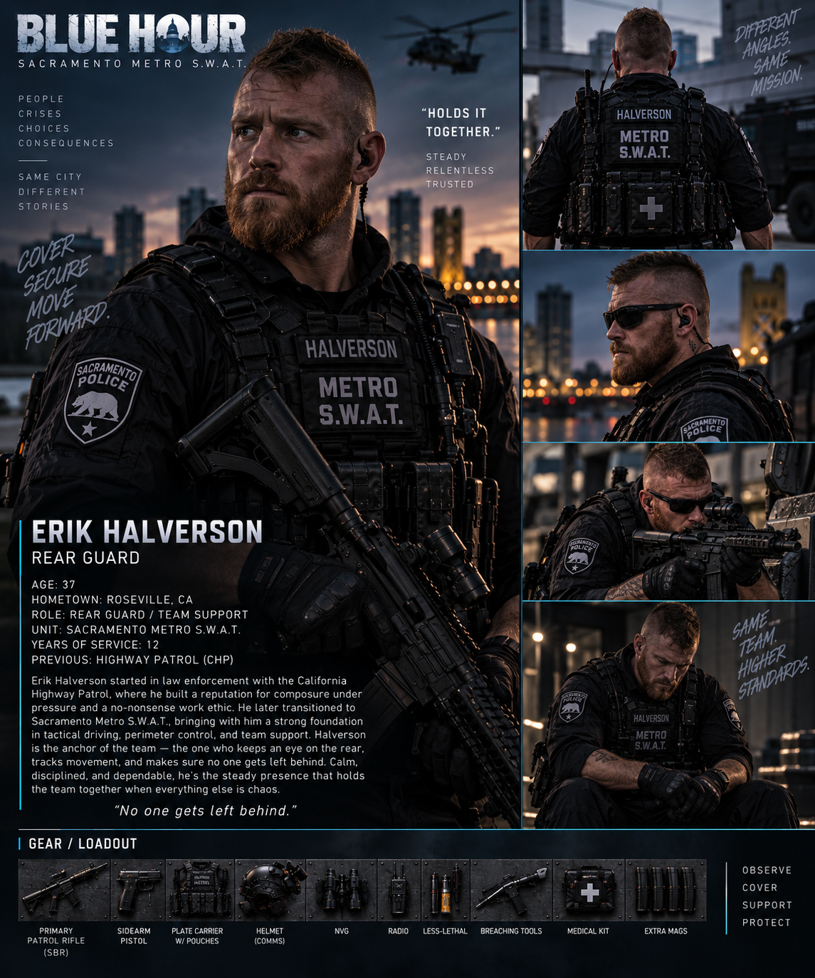 ERIK HALVERSON — Metro SWAT Officer