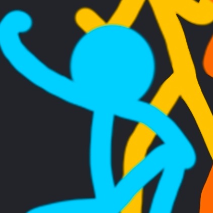 Blue Stick Figure