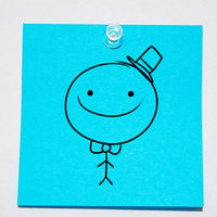 post it blue