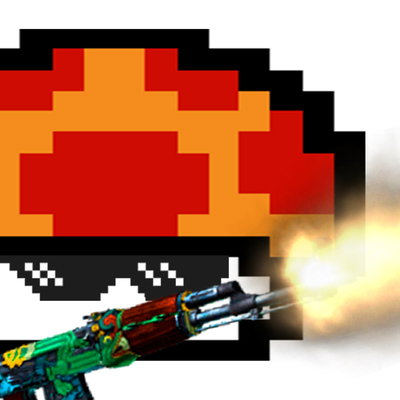 some guy with a mushroom