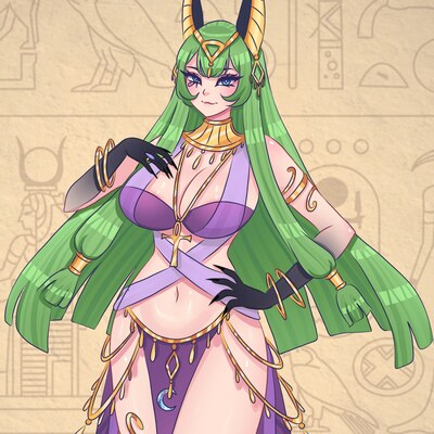 A beautiful jackal goddess