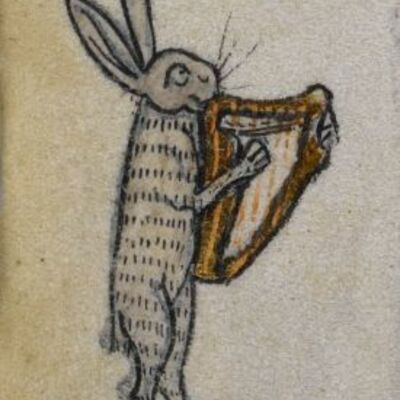 Hare With a Satchel of Tomes and Cards